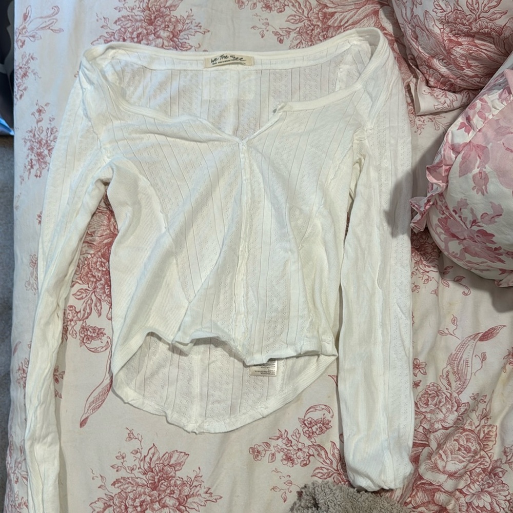 White free people long sleeve